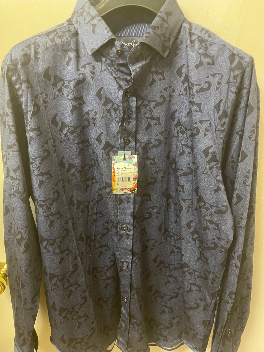 Robert Graham Navy Paisley Button-Down Shirt